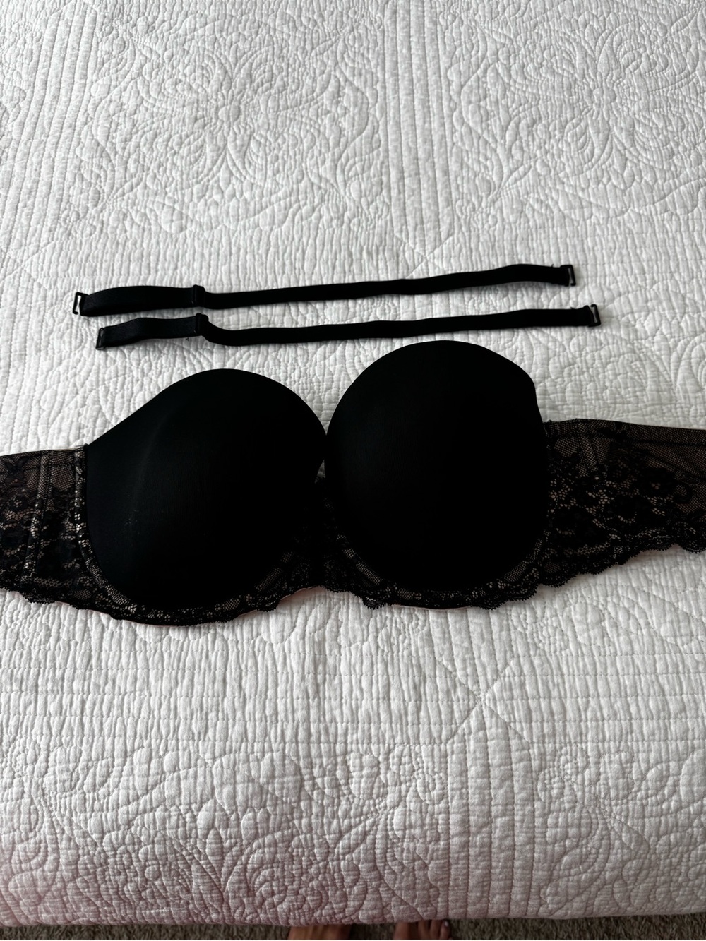 Torrid Strapless Lace-Trim Black Bra - Women Intimates & Sleepwear